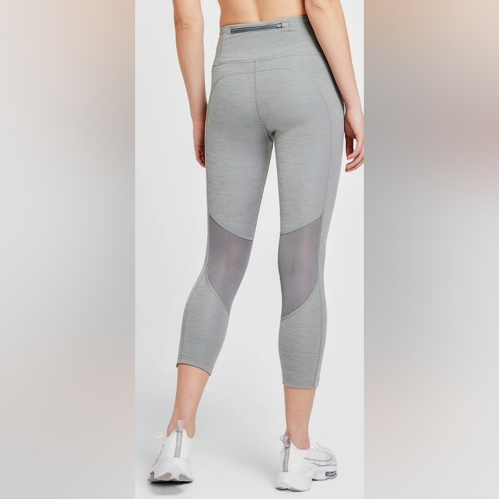 NWT Nike Epic Fast Tight Fit Running Leggings - Crop Length - MId-Rise - Grey 1X - Picture 2 of 7
